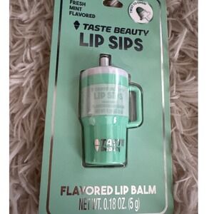 Taste Beauty Shake It Up! Fresh Mint Lip Sips Flavored Lip Balm Drink Cup Design